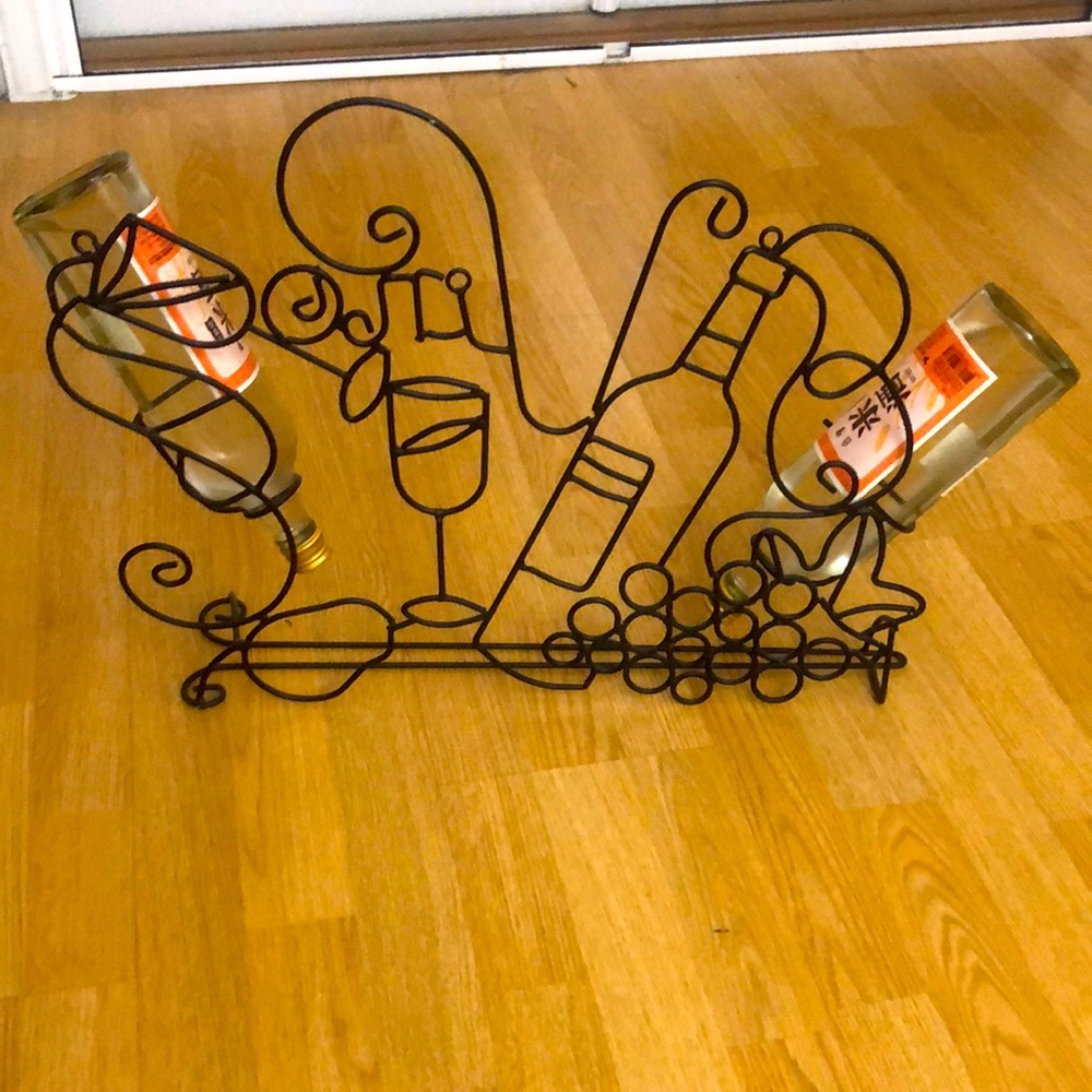 Sold- 2 Bottle Wine Holder Decorative Display Rack